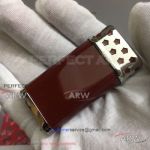 ARW 1:1 Perfect Replica 2019 New Style Cartier Classic Fusion Dark Red Lighter Cartier Red And Sliver Jet Lighter